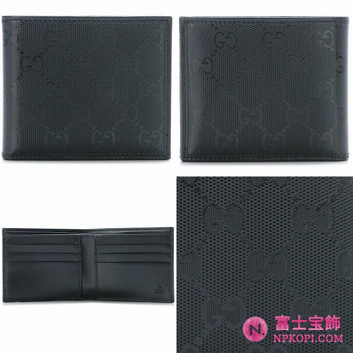 GUCCI/グッチ 2012年春夏新作IMPRIME MEN'S2つ折り財布 224123 FU49N 1000 